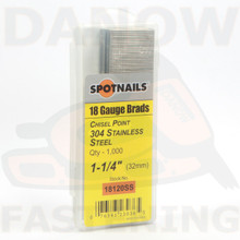 1-1/4" 18 Gauge Stainless Steel Brad Nails 18120SS