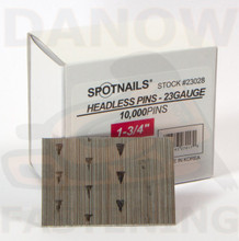 1-3/4" 23 Gauge Headless Pin Nails - Spotnails 23028 - 10,000 per Box