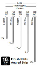 Senco RH15EAA 1-1/4" Galv. 16 Gauge Angled Finish Nails