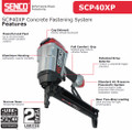 Senco SCP40XP Concrete & Steel Pin Nailer - 1/2" - 1-1/2" - 7J0001N