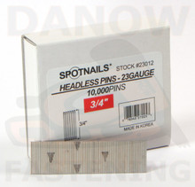 3/4" 23 Gauge Headless Pin Nails - Spotnails 23012 - 10,000 per Box