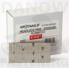 1-1/4" 23 Gauge Headless Pin Nails - Spotnails 23020 - 10,000 per Box