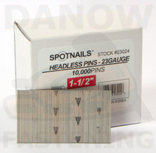1-1/2" 23 Gauge Headless Pin Nails - Spotnails 23024 - 10,000 per Box