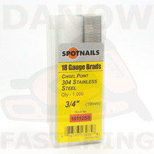 3/4" 18 Gauge Stainless Steel Brad Nails 18112SS