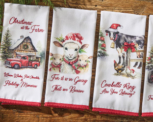 Christmas At The Farm Kitchen Linens