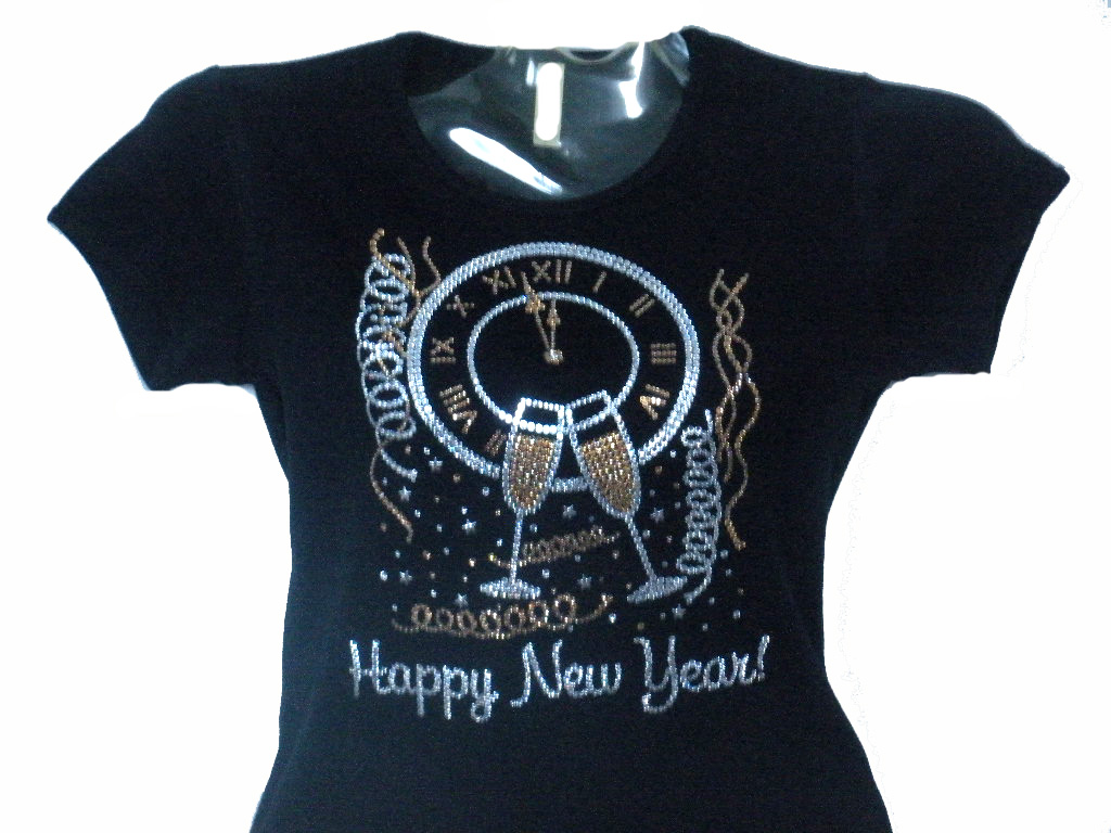 black new years eve shirt