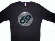 Swarovski Crystal Rhinestone Birthday or Sports Team Player Number T Shirt