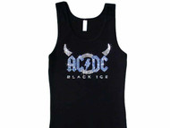 AC/DC Black Ice Sparkly Rhinestone Tank Top Shirt