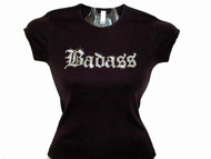 Badass Swarovski Crystal Rhinestone T Shirt Design