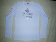 Birthday Princess Sparkly Rhinestone T Shirt 