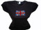 British flag Swarovski crystal rhinestone ladies t shirt
