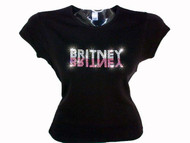 Britney Spears Reflection Swarovski Rhinestone T Shirt Top