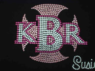 Custom KBR Business Logo Swarovski Crystal Bling T Shirt