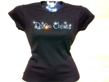 Dixie Chicks Swarovski crystal rhinestone concert t shirt