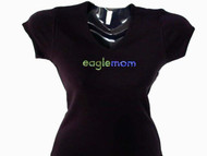 Eagle Mom or Your Team Name Mom Swarovski Crystal Bling Rhinestone T Shirt