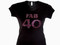 Fab 40 Swarovski rhinestone birthday tee shirt