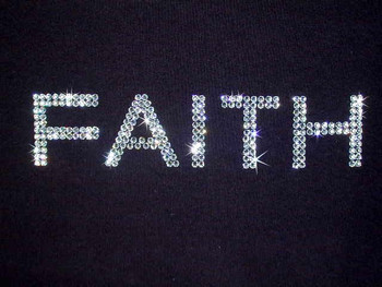 Faith Sparkly Rhinestone T Shirt