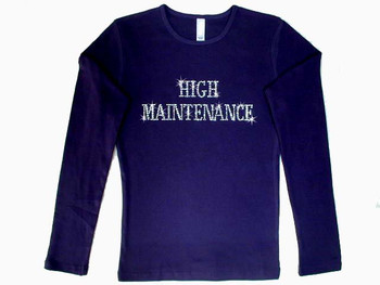 High Maintenance Swarovski bling tee shirt