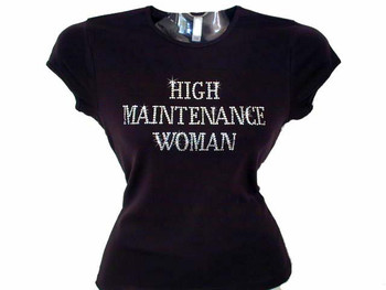 High Maintenance Woman Rhinestone Tee shirt
