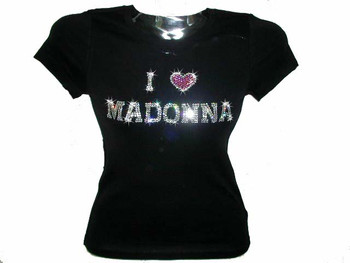 I Love Madonna Rhinestone Concert Tee Shirt 