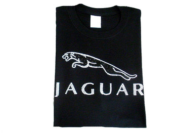 Jaguar Swarovski rhinestone bling tee shirt