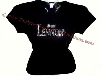 John Lennon The Beatles Swarovski rhinestone t shirt