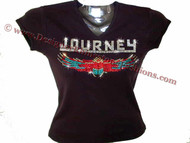 Journey Scarab Swarovski Crystal Rhinestone T Shirt Concert Top