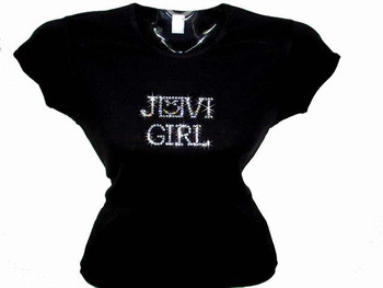 Jovi Girl Swarovski Crystal Rhinestone T Shirt Top