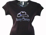 Kenney Chesney Swarovski Rhinestone Concert T Shirt