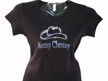 Kenney Chesney Swarovski Rhinestone Concert T Shirt