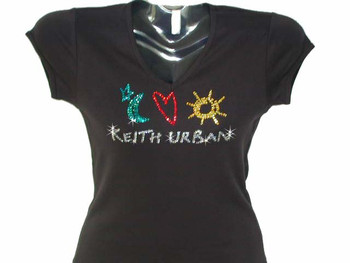 Keith Urban rhinestone concert t shirt
