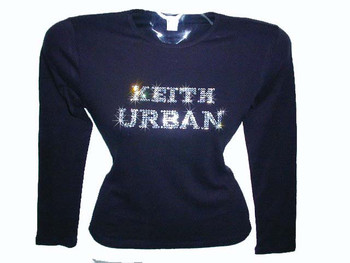 Keith Urban sparkly rhinestone concert shirt