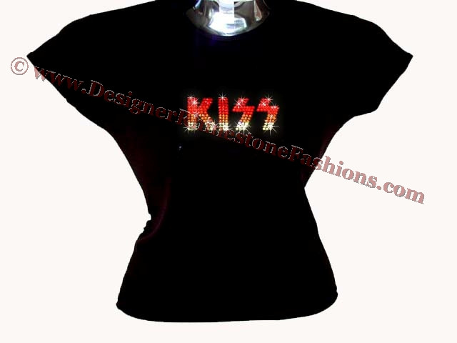 kiss rhinestone t shirt