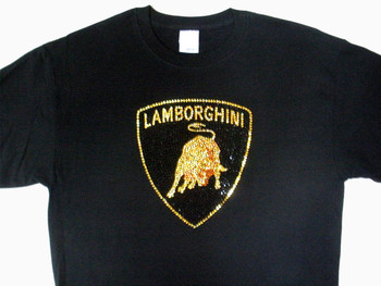 Lamborghini Swarovski Crystal Rhinestone Bling T Shirt