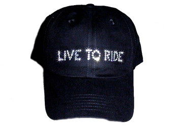 Live To Ride Rhinestone Baseball cap / hat