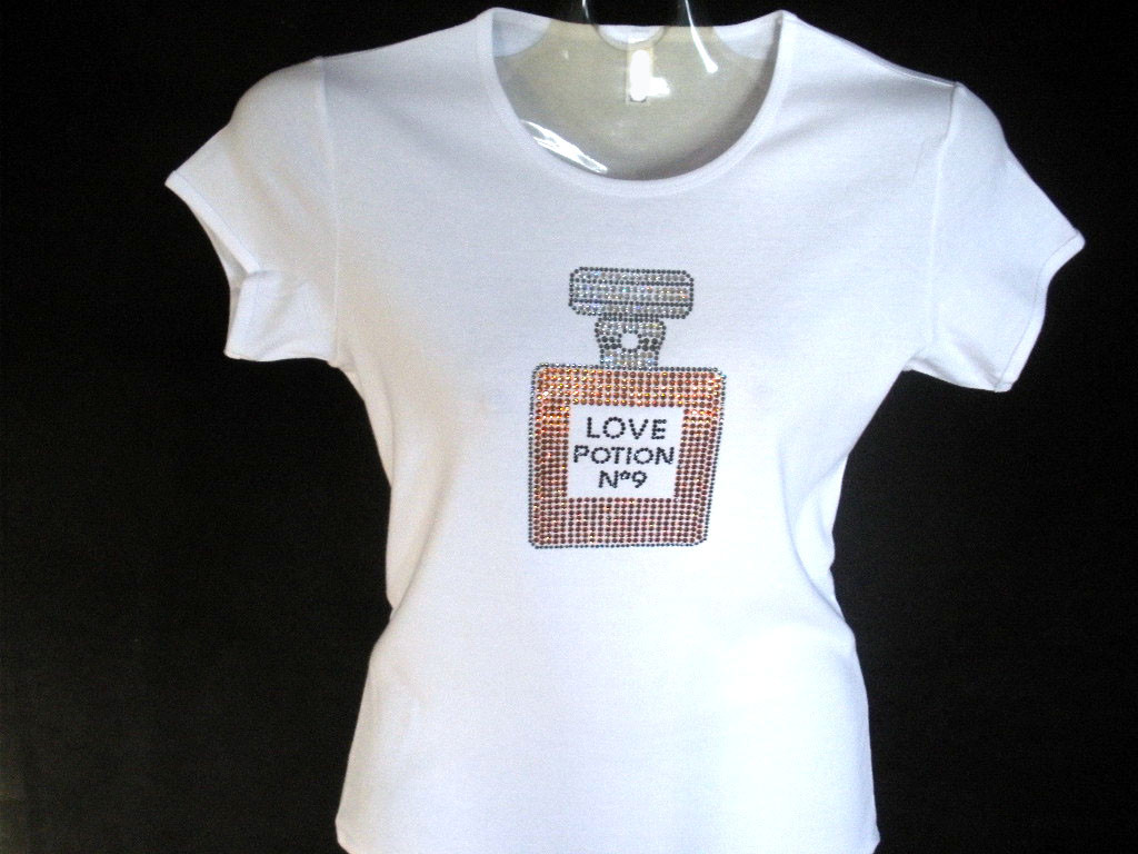 Swarovski Shirt T 9 Potion Crystal Perfume No. Love