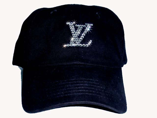 Louis Vuitton Inspired Swarovski Crystal Rhinestone Hat