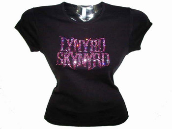 Lynyrd Skynrd Swarovski crystal rhinestone concert t shirt