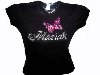 Mariah Carey sparkly rhinestone concert t shirt