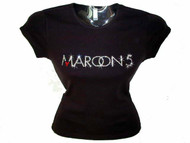 Maroon 5 Swarovski Rhinestone concert t shirt