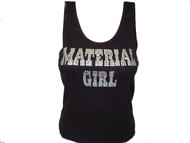 Madonna Material Girl Swarovski Rhinestone Tank Top or T Shirt
