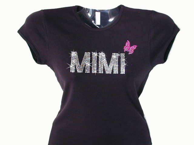 Mimi Bling Mariah Carey Rhinestone Sparkly T Shirt