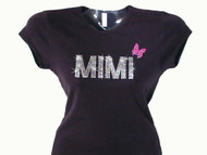 Mimi Mariah Carey butterfly rhinestone concert t shirt