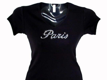 Paris Swarovski rhinestone Tee Shirt