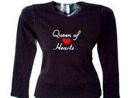 Queen Of Hearts Bling Swarovski Crystal Rhinestone T Shirt