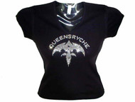 Queensryche Swarovski Crystal Rhinestone Studded Concert T Shirt