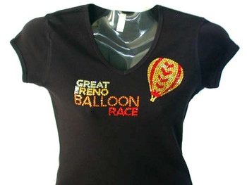 The Great Reno Balloon Race Swarovski Crystal Rhinestone T Shirt