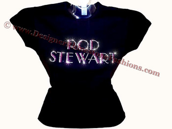 Rod Stewart Swarovski rhinestone concert t shirt
