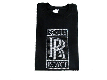 Rolls Royce Bling Swarovski Crystal Rhinestone T Shirt