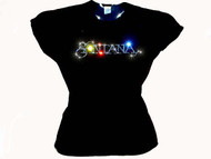 Santana sparkly rhinestone concert tee shirt